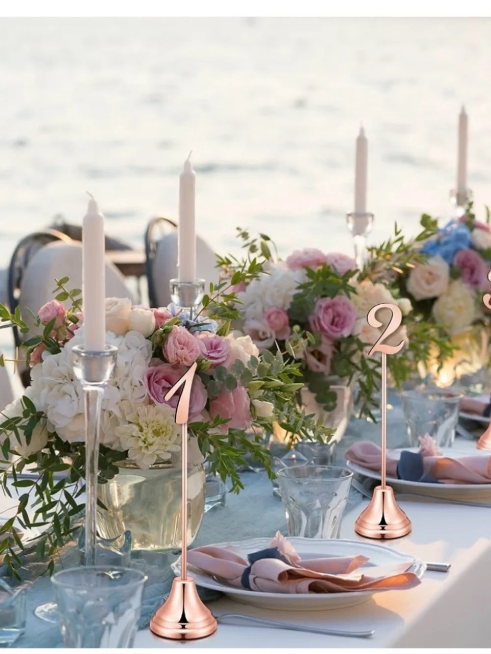 Rose Gold Table Number Holders - Set of 15